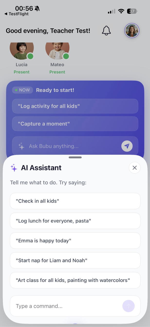 Bubu Nursery assistant screenshot